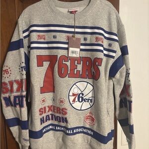 Mitchell & Ness Philadelphia 76ers NBA Sweatshirt Gray Size L